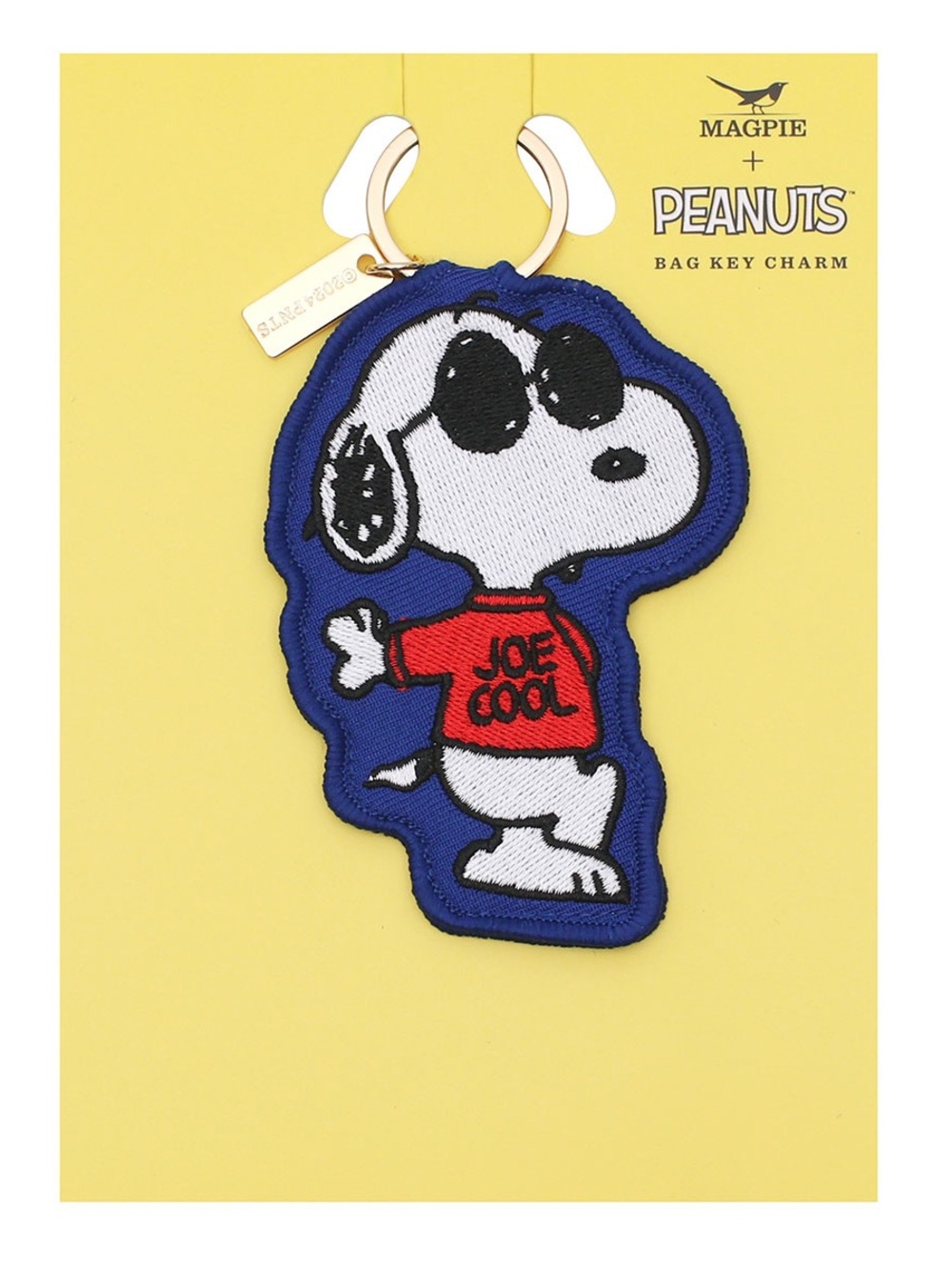 Magpie x Peanuts "Joe Cool" Snoopy Blue & Red Dog Bag Key Charm